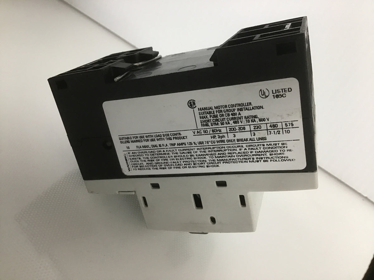 Manual Motor Starter SRV10111JA10 Siemens AA Electric Surplus