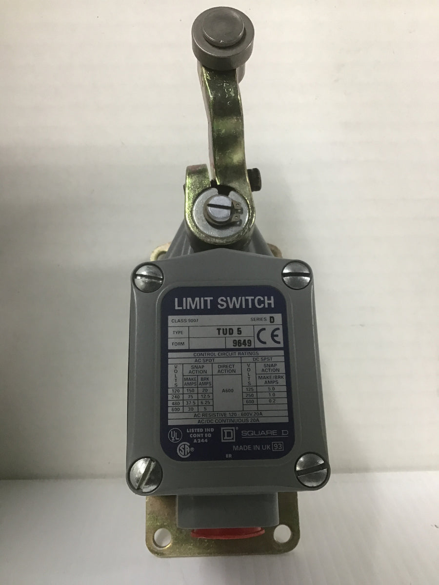 Limit Switch Square D TUD5 With Lever Rotary AA Electric Surplus