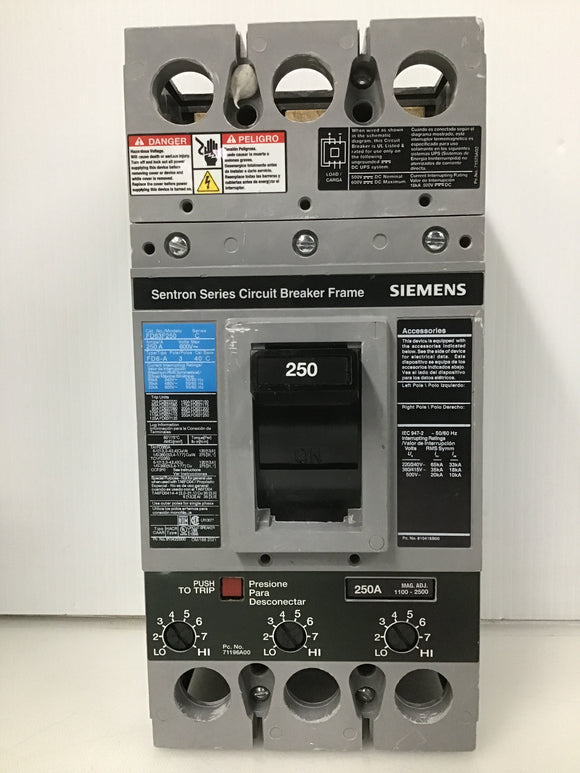 Circuit Breaker Siemens FD63F250
