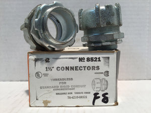 Ridged Connector T&b #8521 1 1/2” Sold Per Box N.I.B