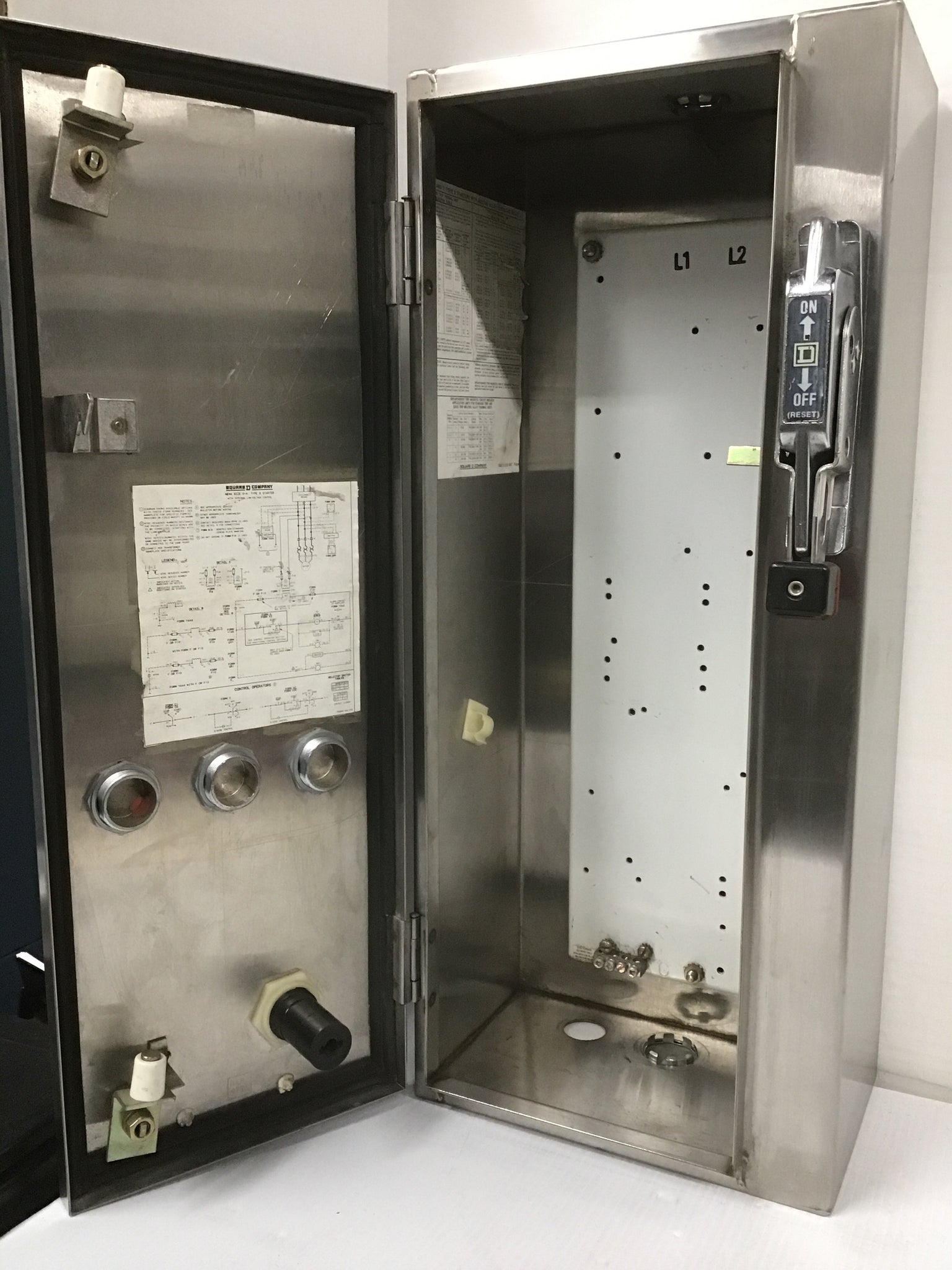 Combination Panel Square D Stainless Steel Class 8539 AA Electric Surplus combination-panel-square-d-stainless-steel-class-8539-aa-electric-surplus