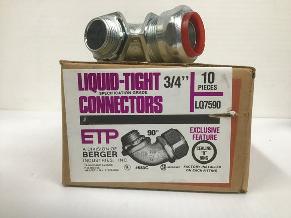 Liquid Tight 90* Connector 3/4” LQ7590