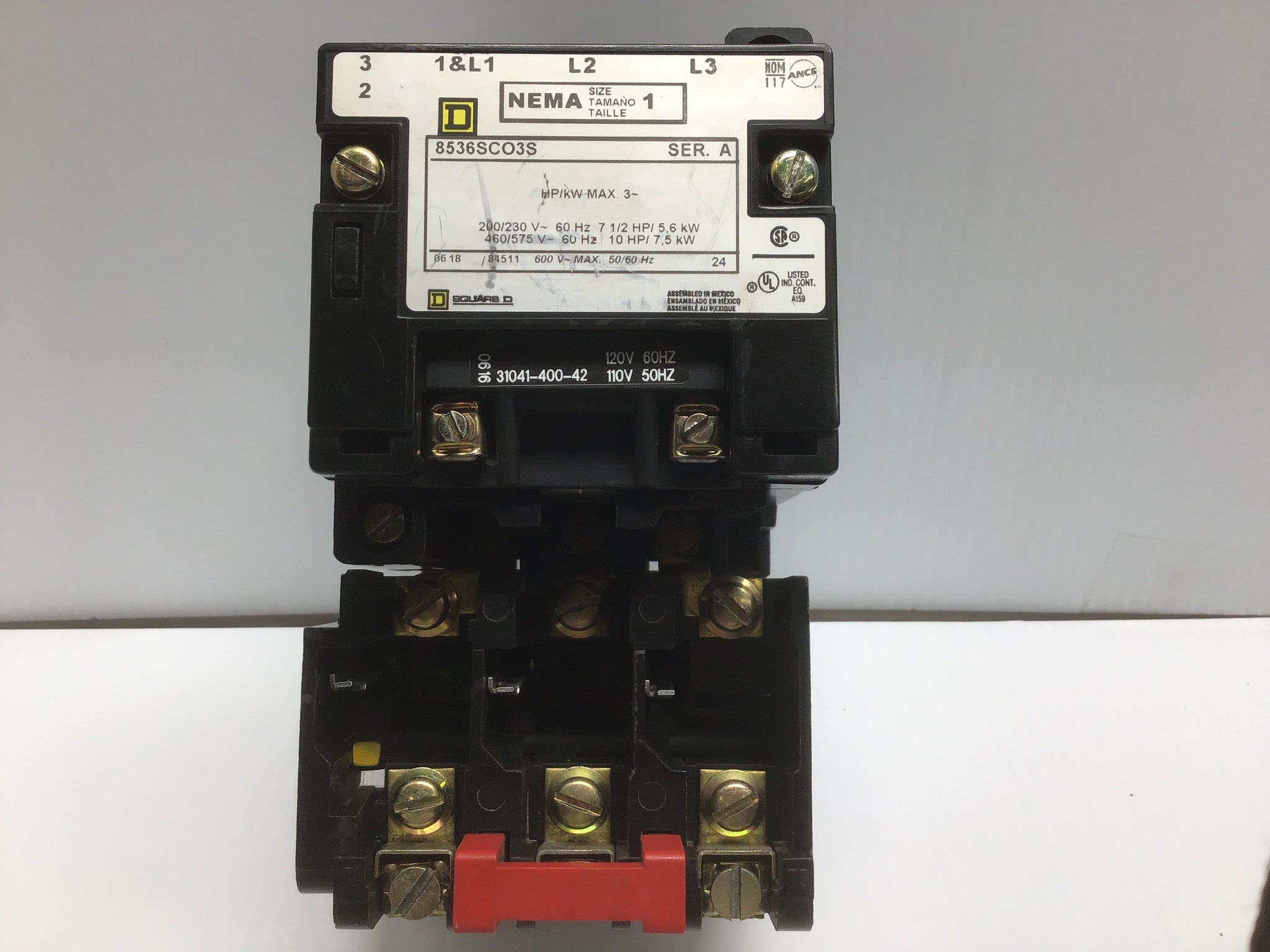 Motor Starter 8536SCO3S Square D Size 1 AA Electric Surplus